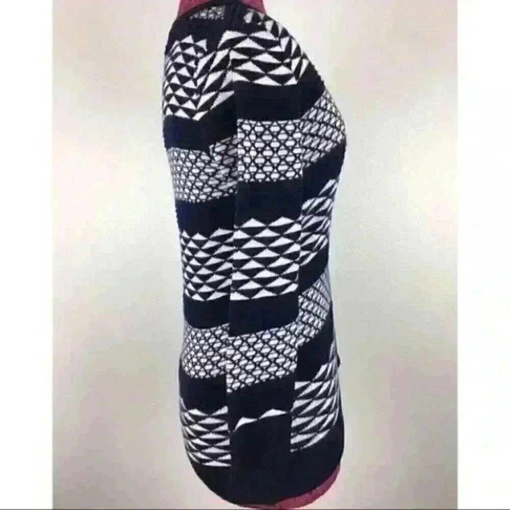 New Merona Cardigan Sweater Size Xs Geometric NWOT